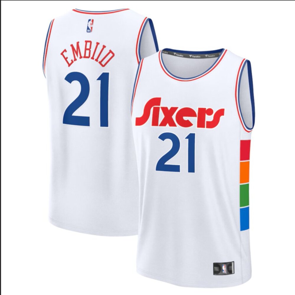 Philadelphia 76ers Joel Embiid Fanatics 24/25 Fast Break City Edition Jersey, L